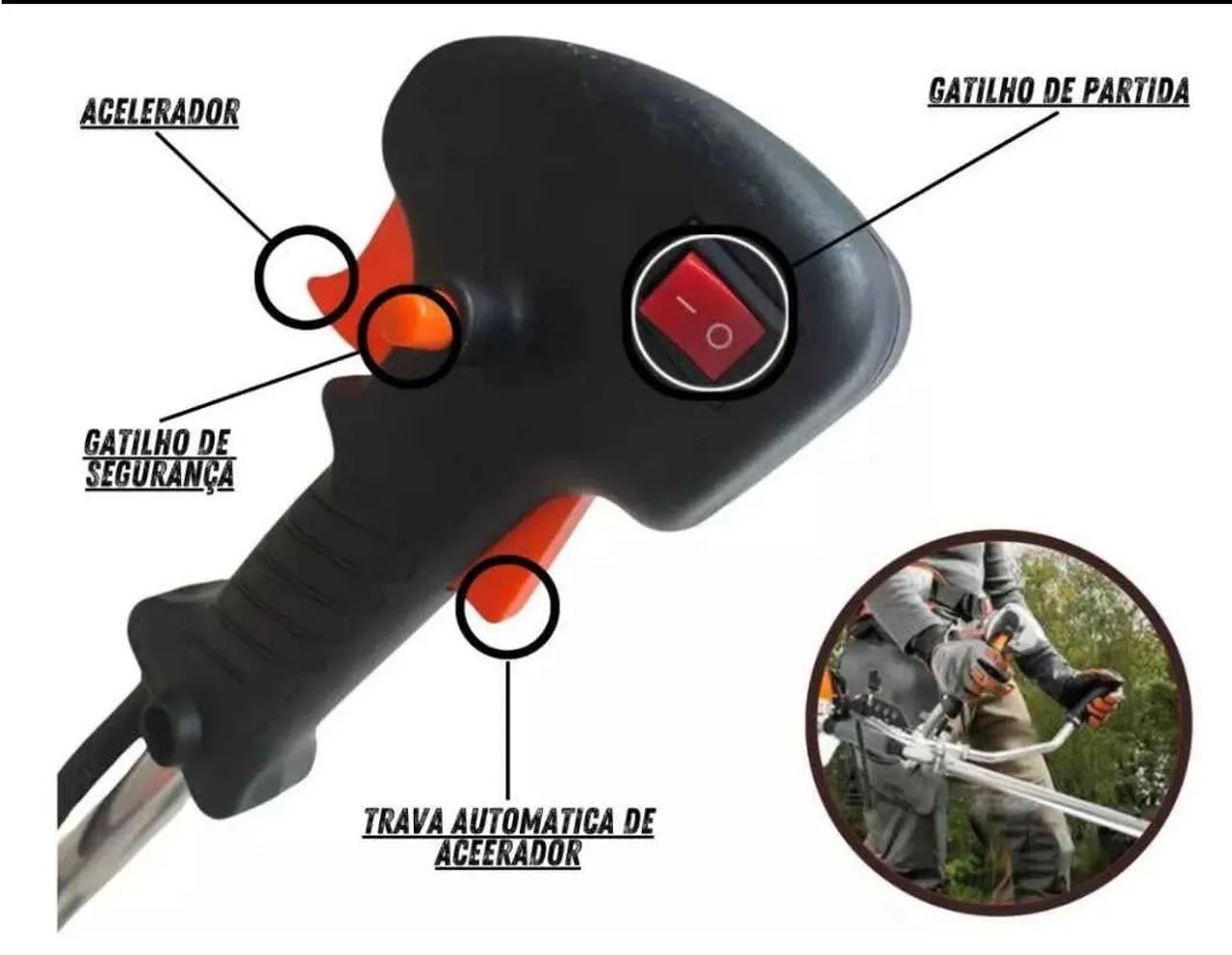 Roçadeira 65cc Profissional Completa - Foto 4