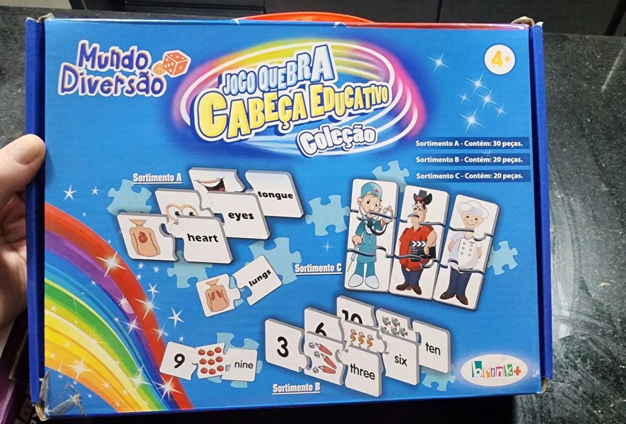 Jogo Quebra Cabeça Educativo Coleção Mundo Diversão