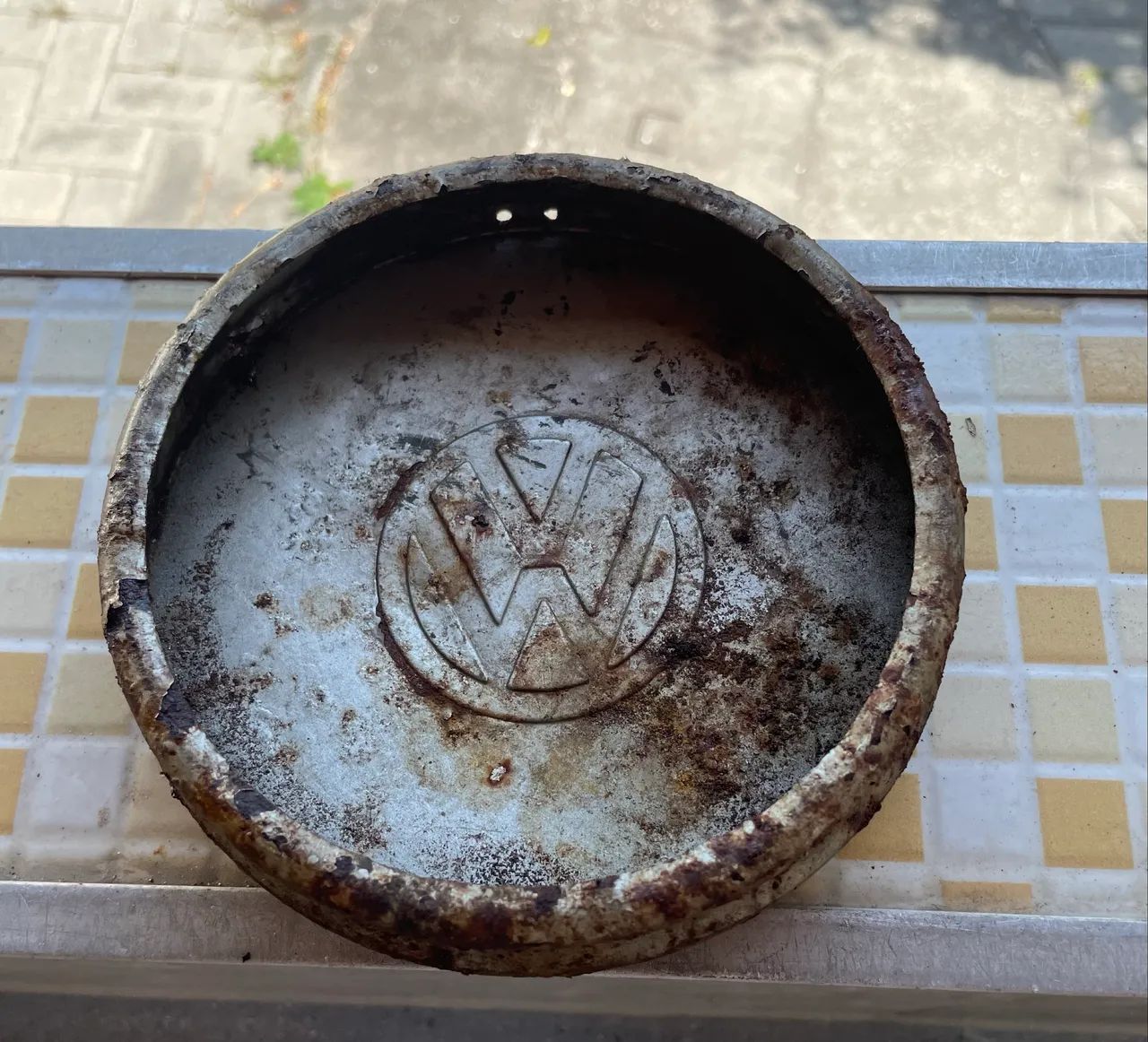 Calota Original Volkswagen Antiga (Fusca, Brasília) - Peça de Restauração/Coleção - Foto 4