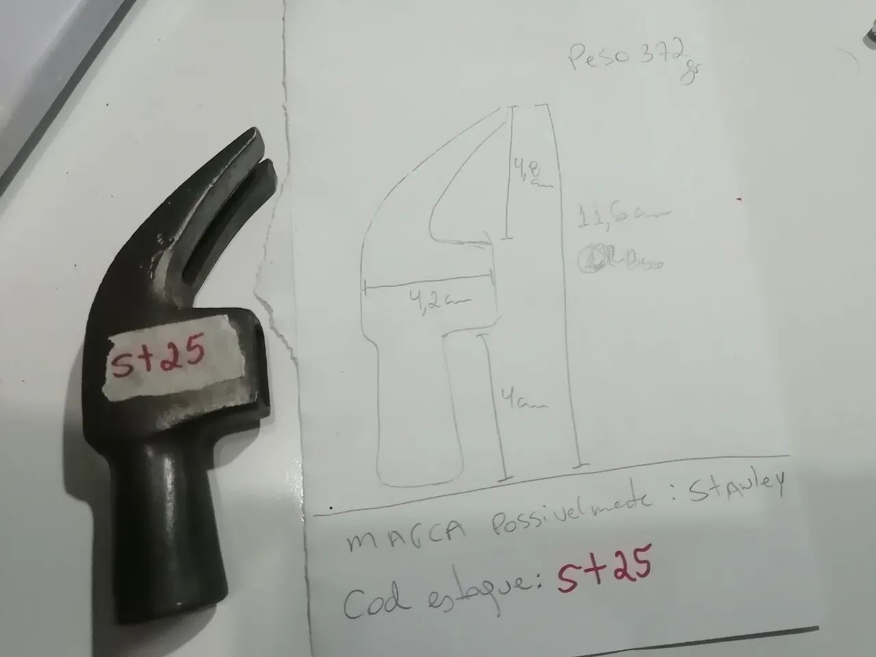 Martelo antigo sem marca, modelo stanley - Foto 6