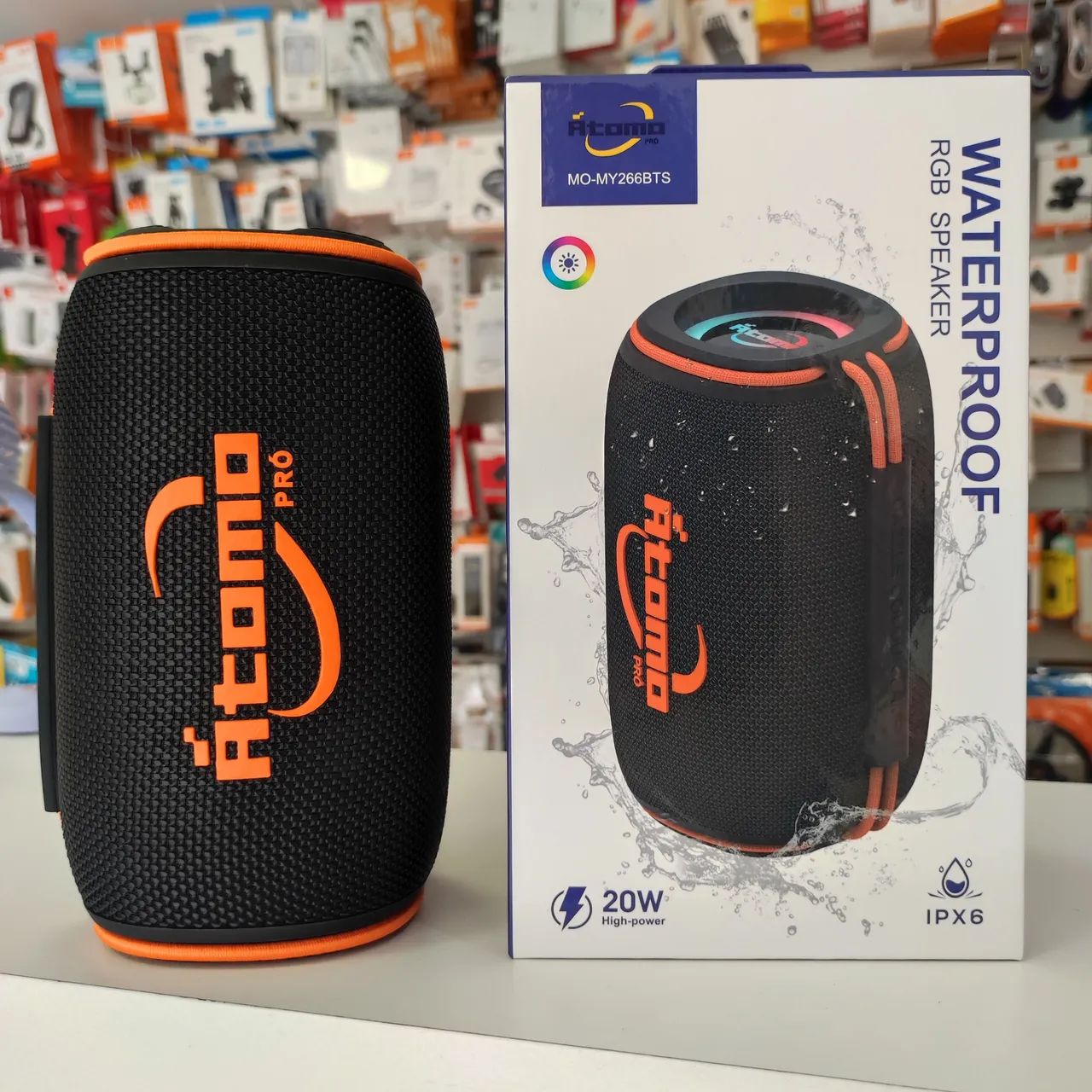 Caixa de Som Bluetooth Atomo Pro - 20W - Impermeável - IPX6