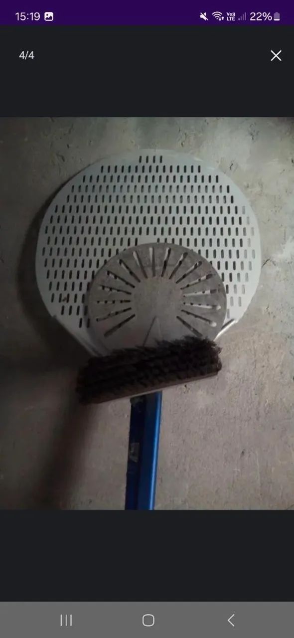 Pizzaiolo profissional - pizza stone, pá e escova