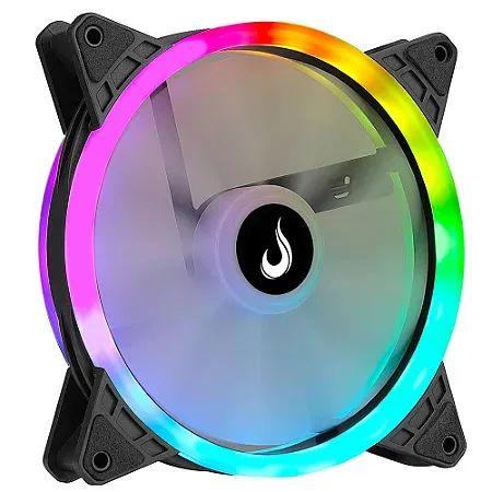  Cooler Fan Rise Mode Galaxy, RGB Rainbow, 120mm, Preto - RM-FRM-02-RGB, Novo, Lacrado