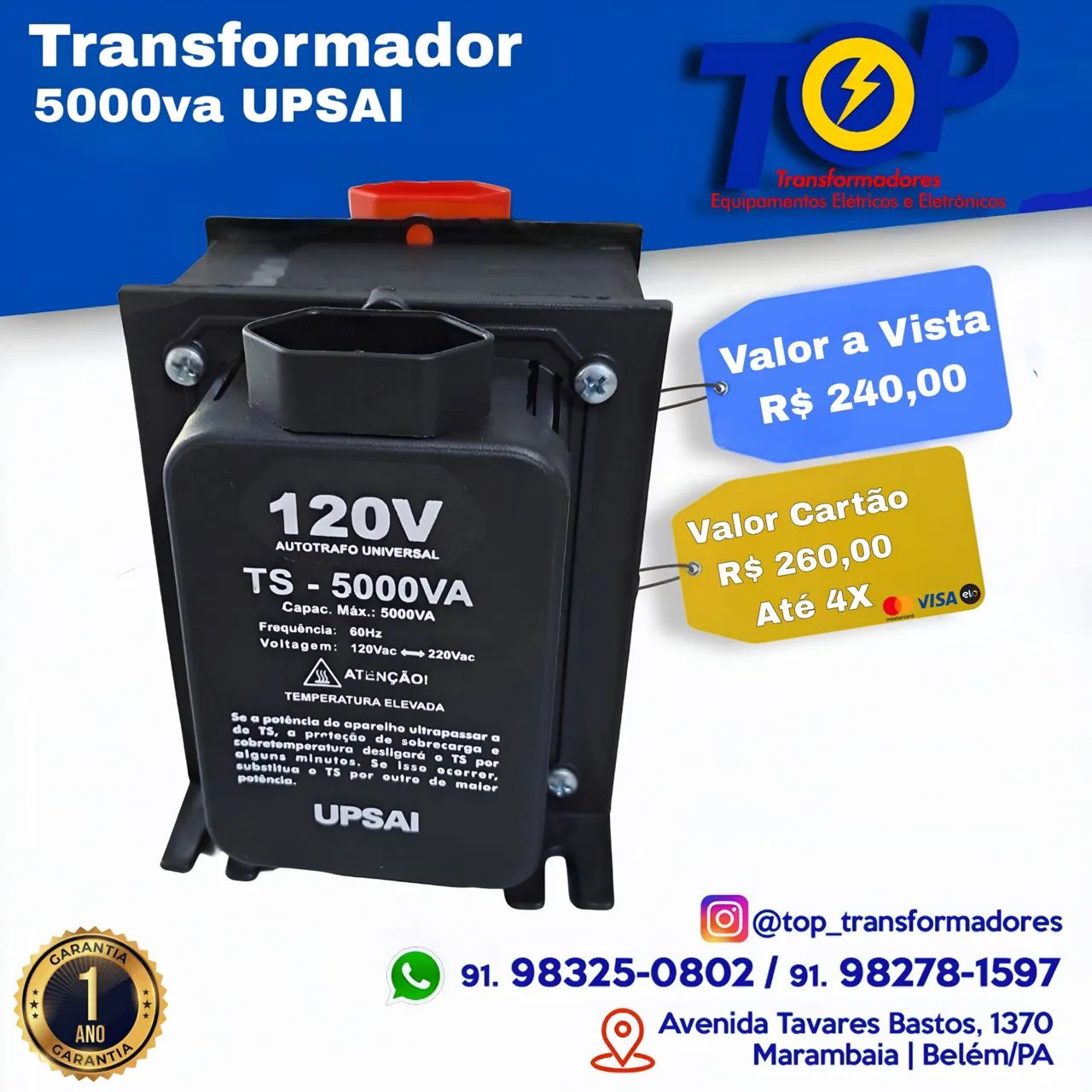 Transformador 5000va 