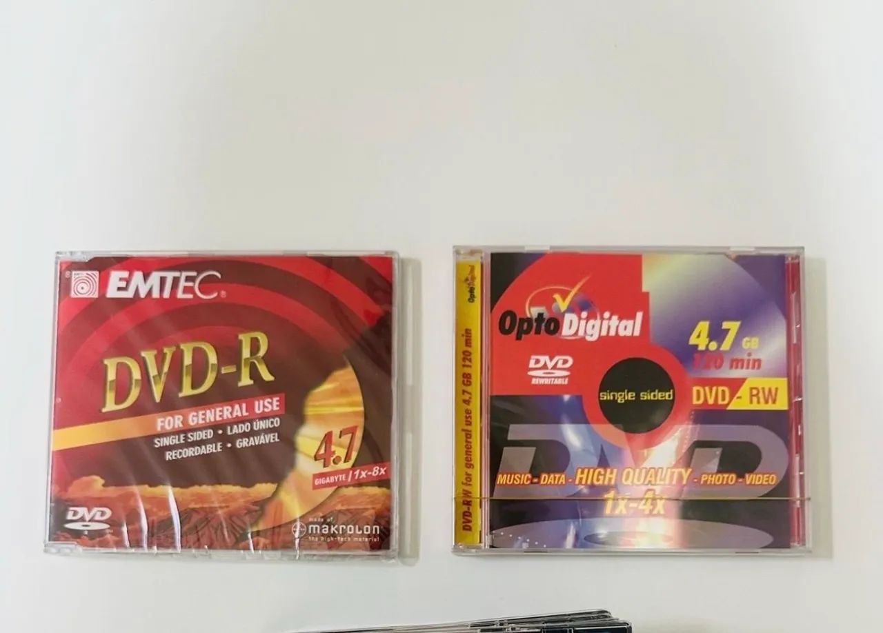 2 dvd-rw opto digital + dvd-r emtec