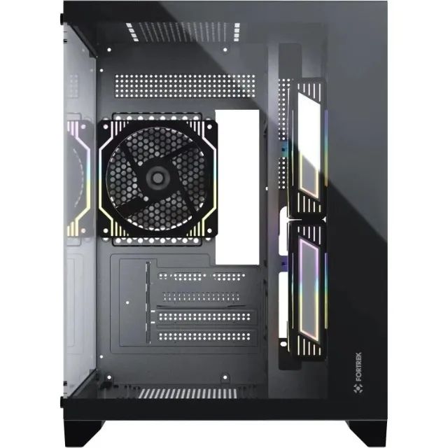 Gabinete Fortrek Clarity Preto - Aquário Cubo Lateral Vidro  Loja Coimbra Computadores - Foto 2