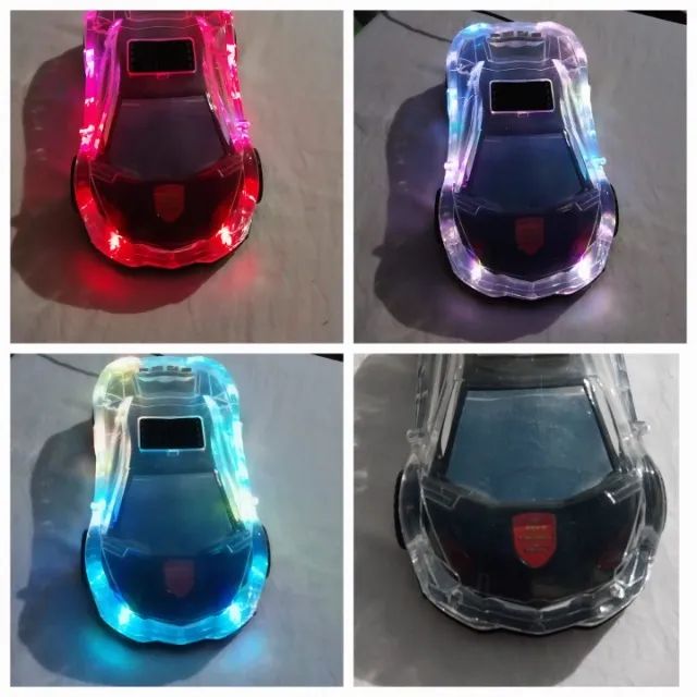 Carrinho led rgb radio mp3 