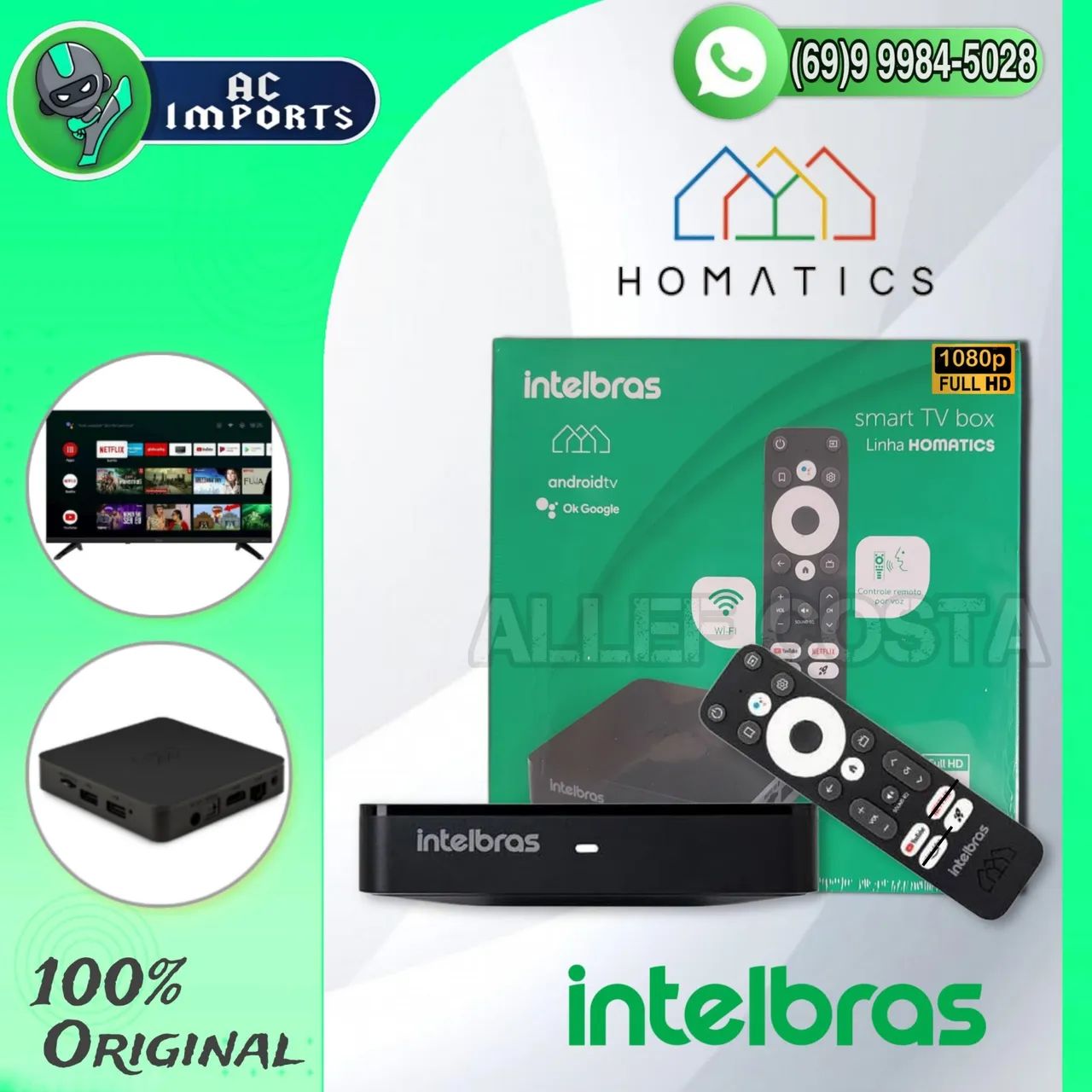 TV BO'X Intelbras Full HD (Original lacrado) Com Garantia 