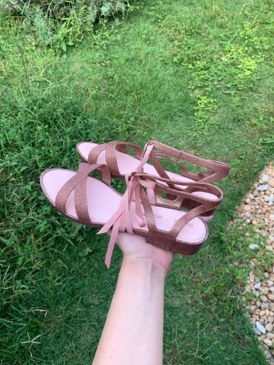 Sandália Melissa ophelia low + jason wu - 36 - rosa glitter