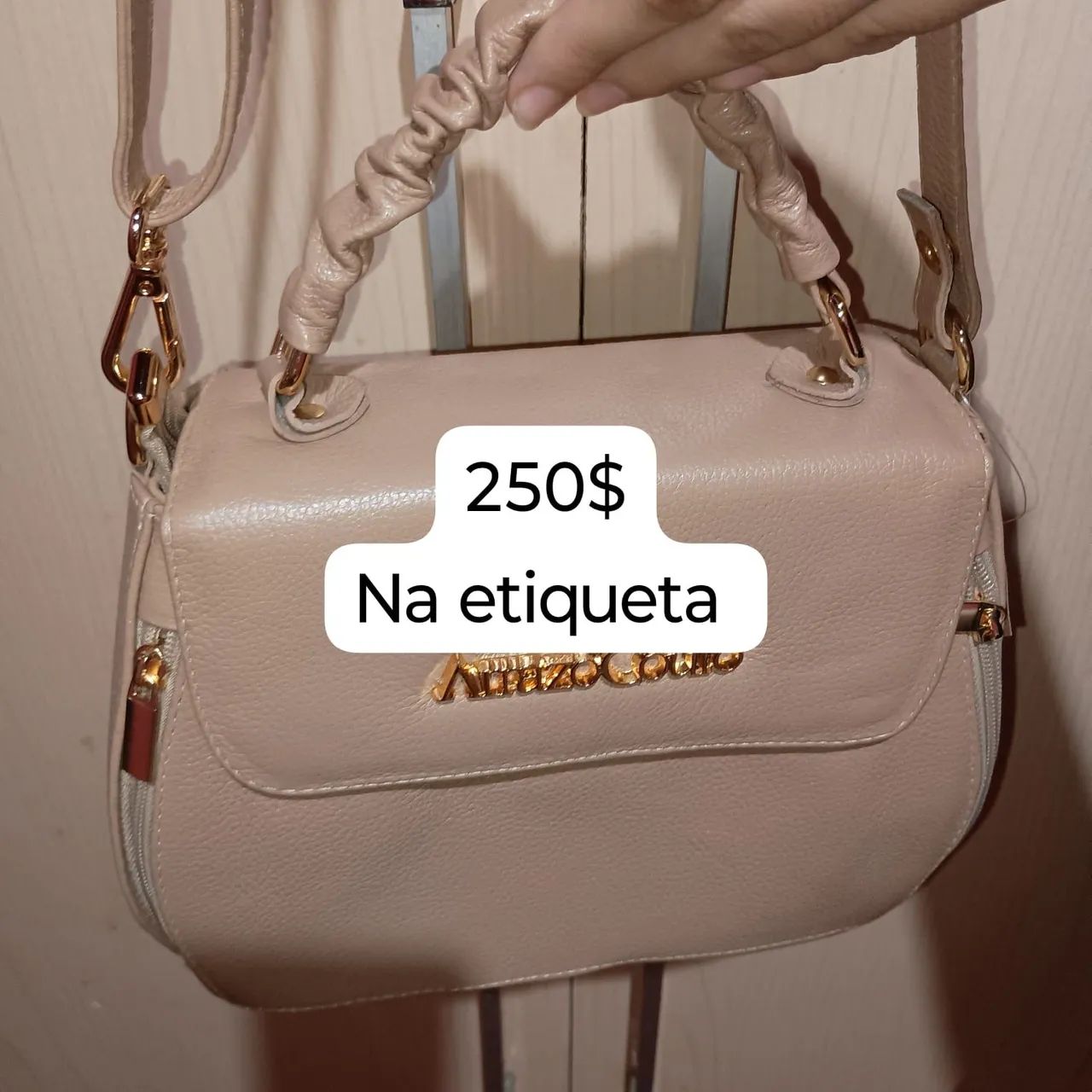 Bolsa de Ombro Bege -  Arrasou couro  - Foto 3