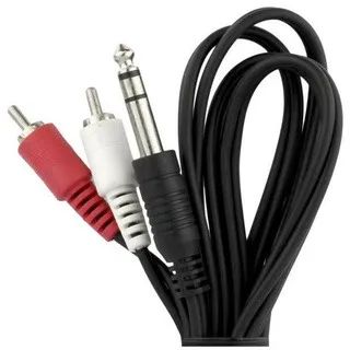 Cabo P10 Estereo Para 2 Rca Com 1,5 Metros som Audio