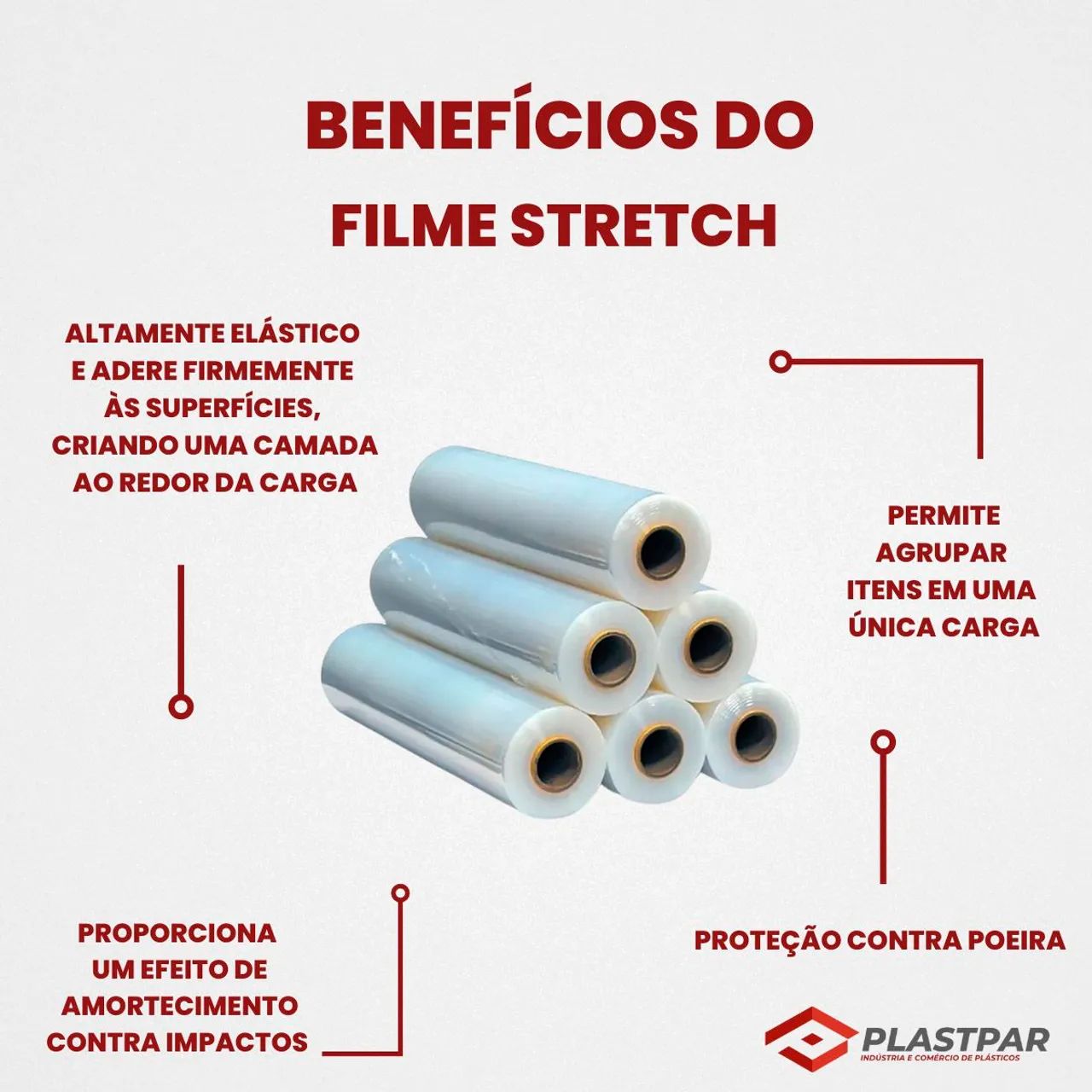 Filme Stretch 50cm e 10cm 