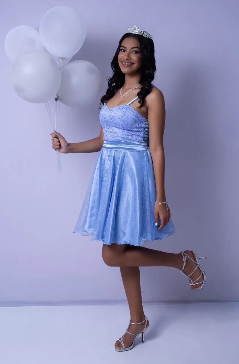 Vestido Azul usado apenas uma vez