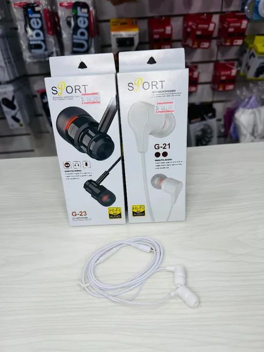 Fones de Ouvido Esportivos com Microfone - Novos - Foto 2