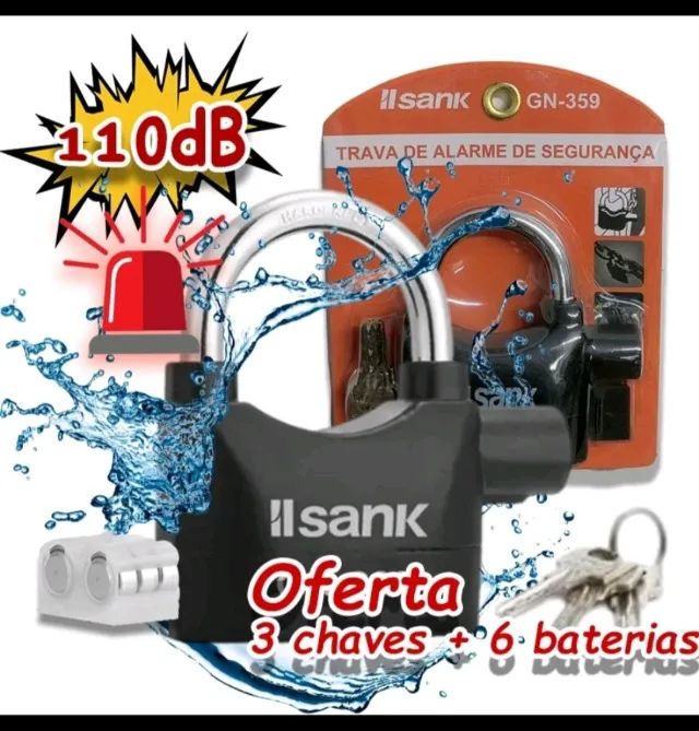 Cadeado Anti-Furto com Alarme Sonoro