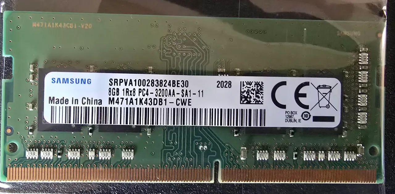 Memória RAM DDR4 notebook 3200MHZ Samsung 