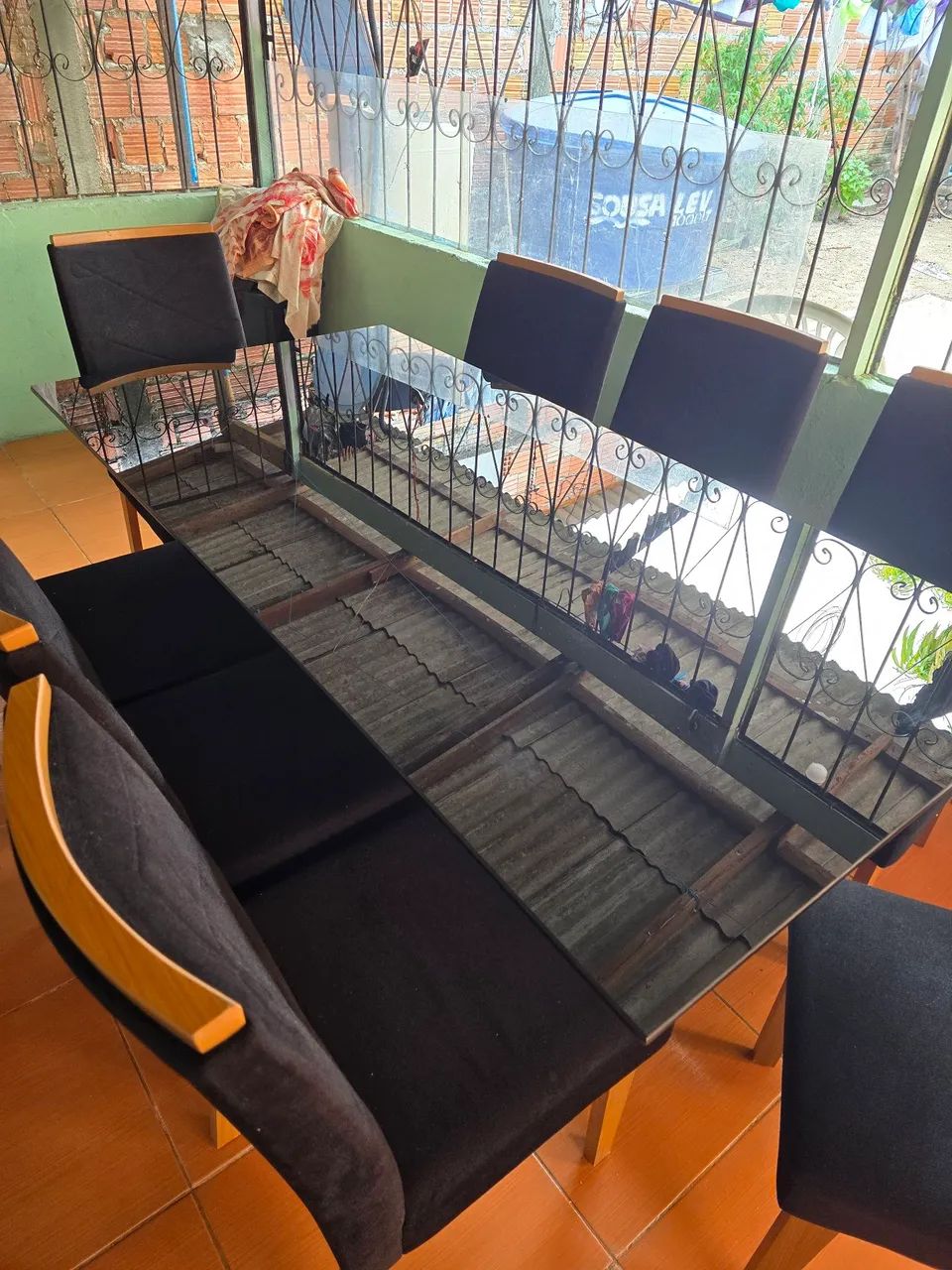 Mesa de vidro 8 cadeiras - Foto 5