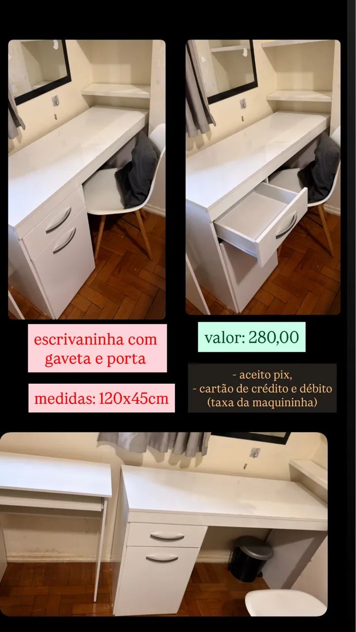 escrivaninha grande multiuso  - Foto 4