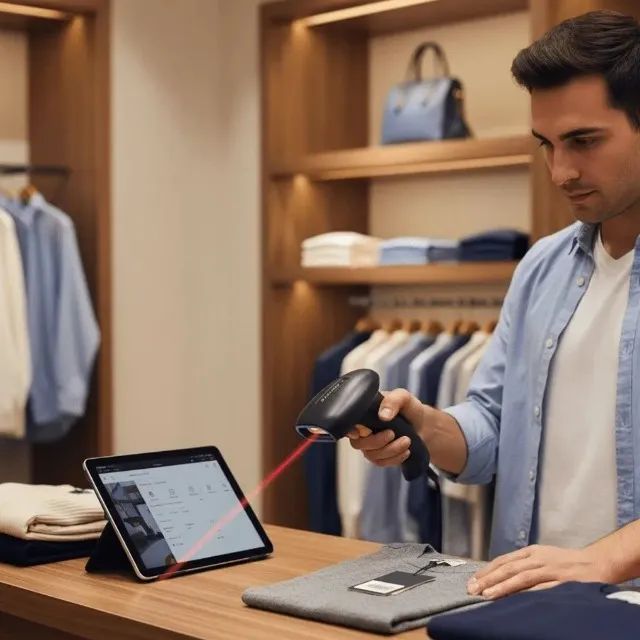 Leitor Código de Barras com Fio USB Portátil Scanner 1D441091958810224642