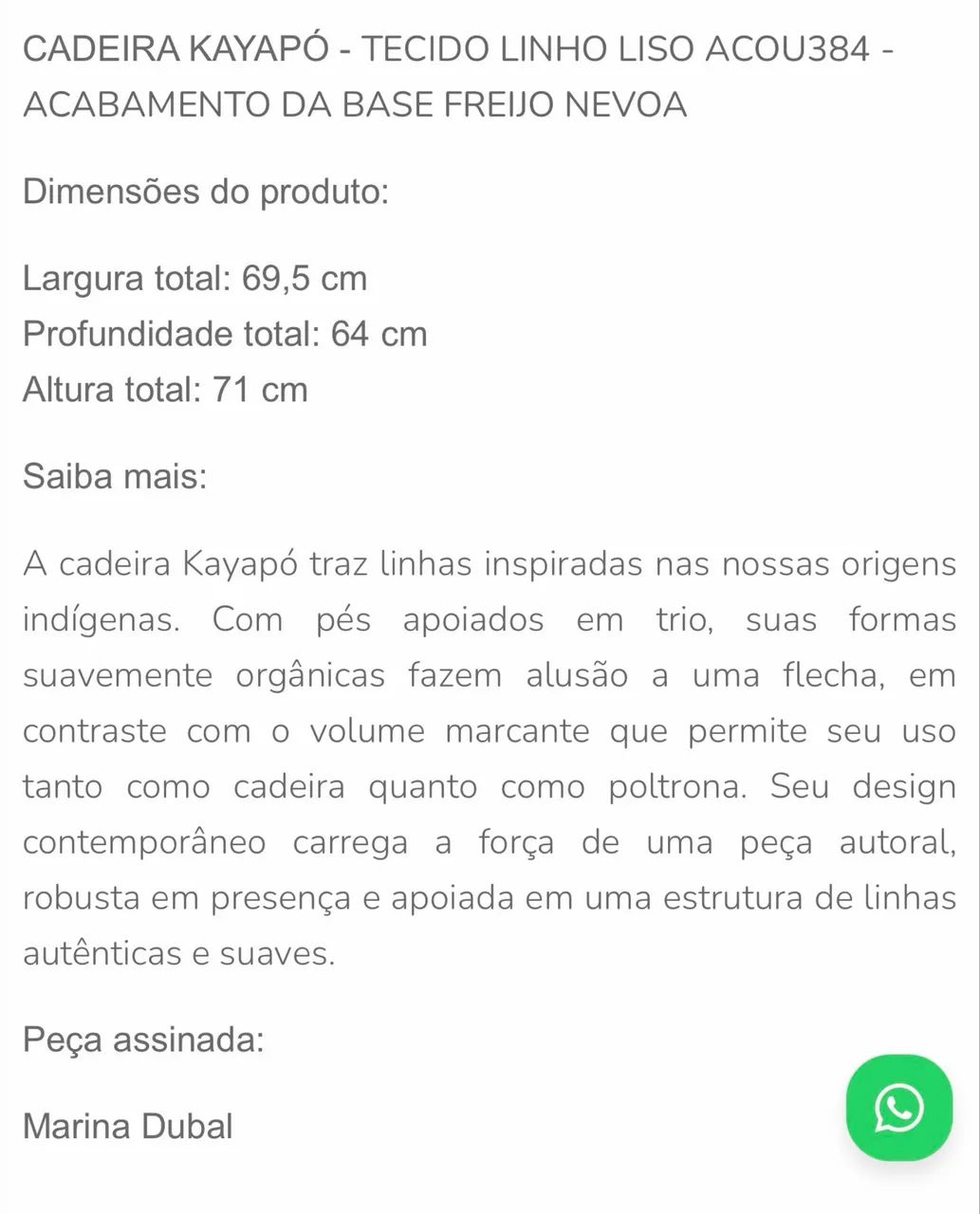 Cadeira Cayapó  / Poltrona  - Foto 4