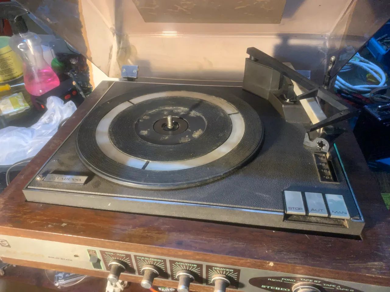 toca-discos vintage Cadensa Stereo AT 3010, conhecido como "Solid State" - Foto 5