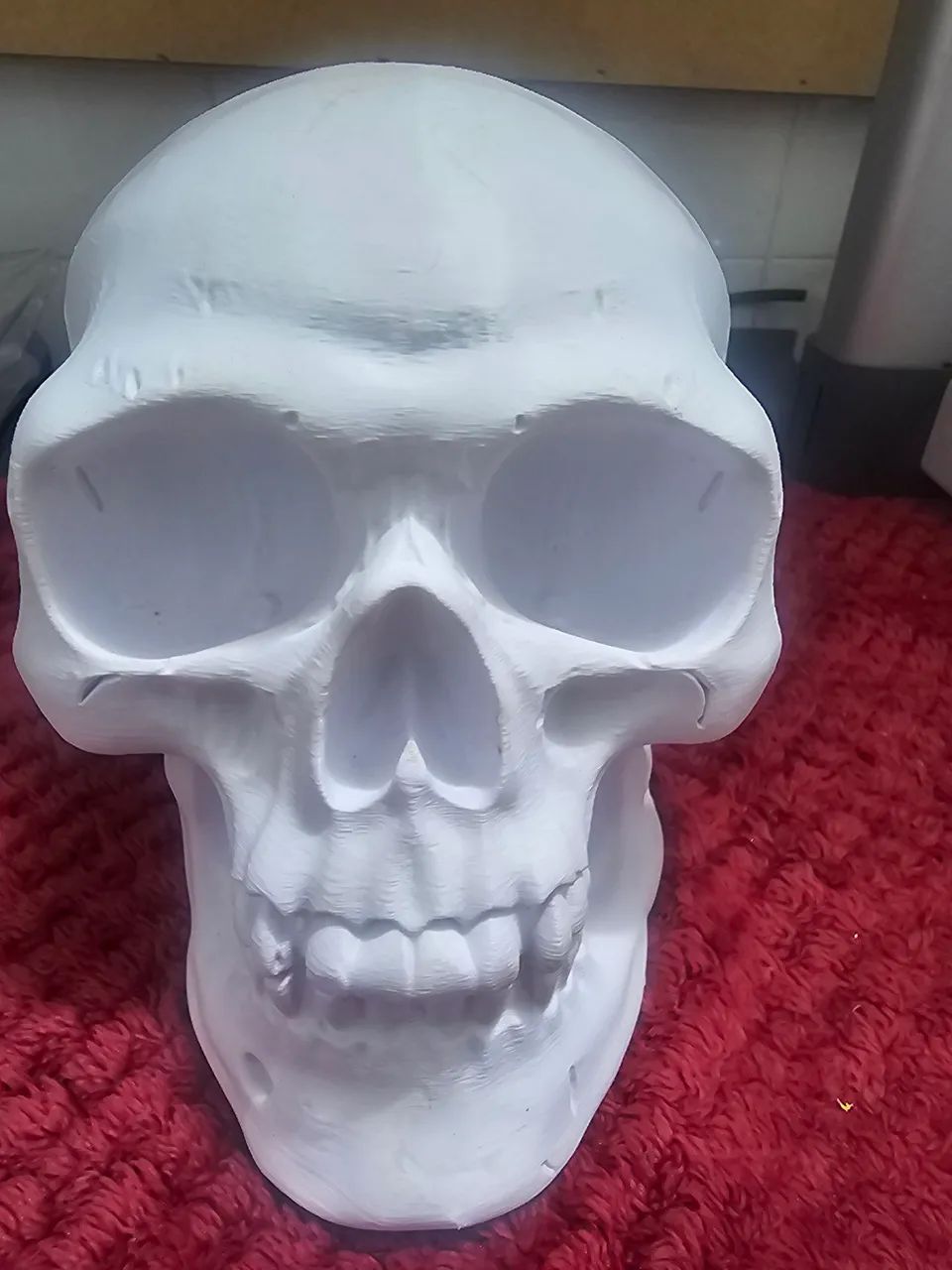 Caveira em PLA, fabricada em impressora 3D