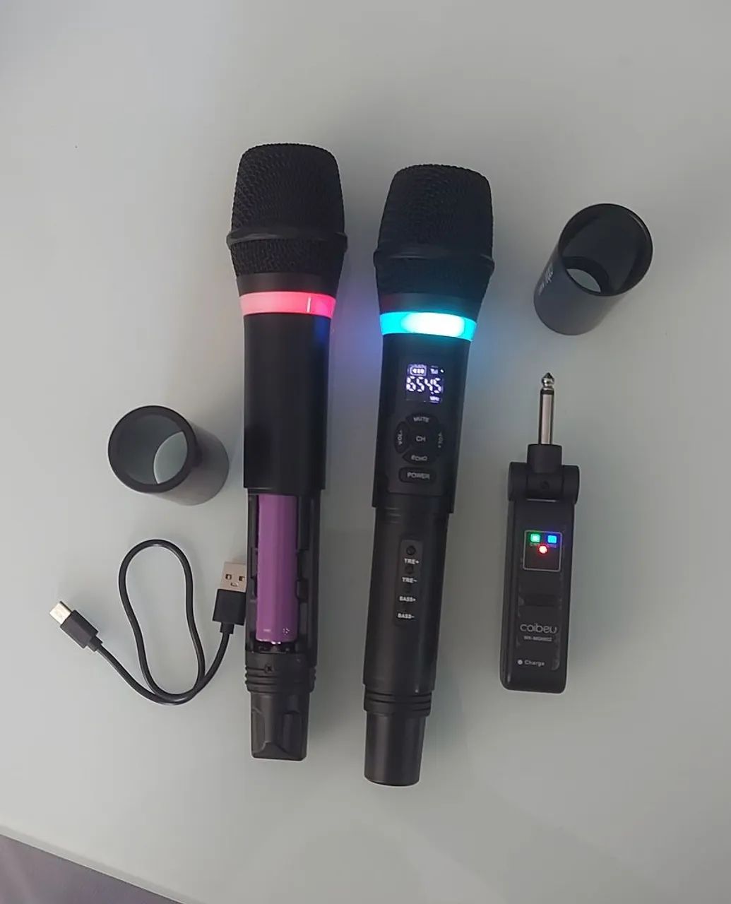 2 microfones sem fio novos