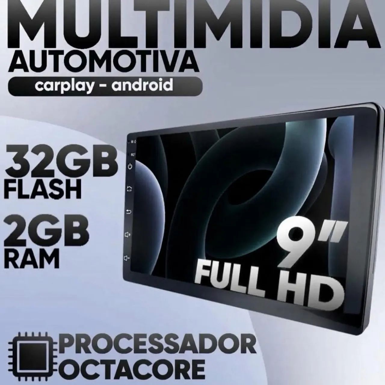 Multimídia 9 polegadas octacore 2gb Ram 32gb Rom - Peças para