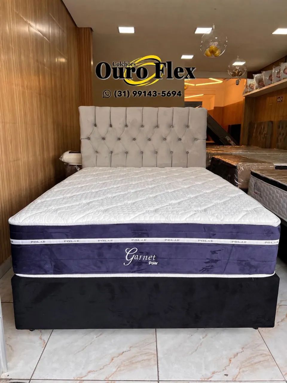 Colchão molas ensacadas casal+ Box blindada - Confortável 