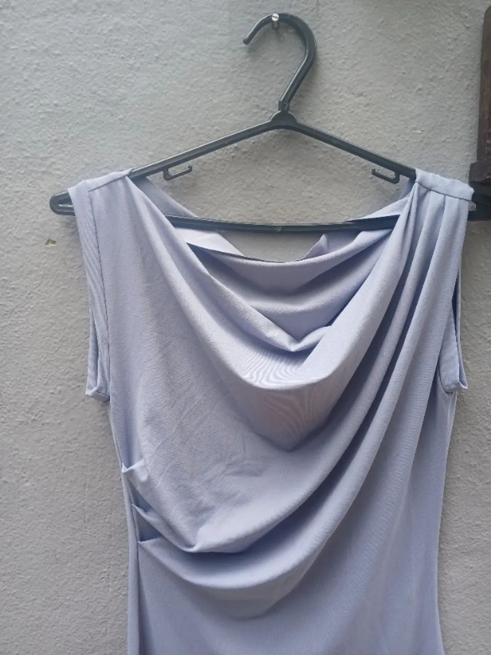 Vestido Longo de malha azul celeste - Foto 3