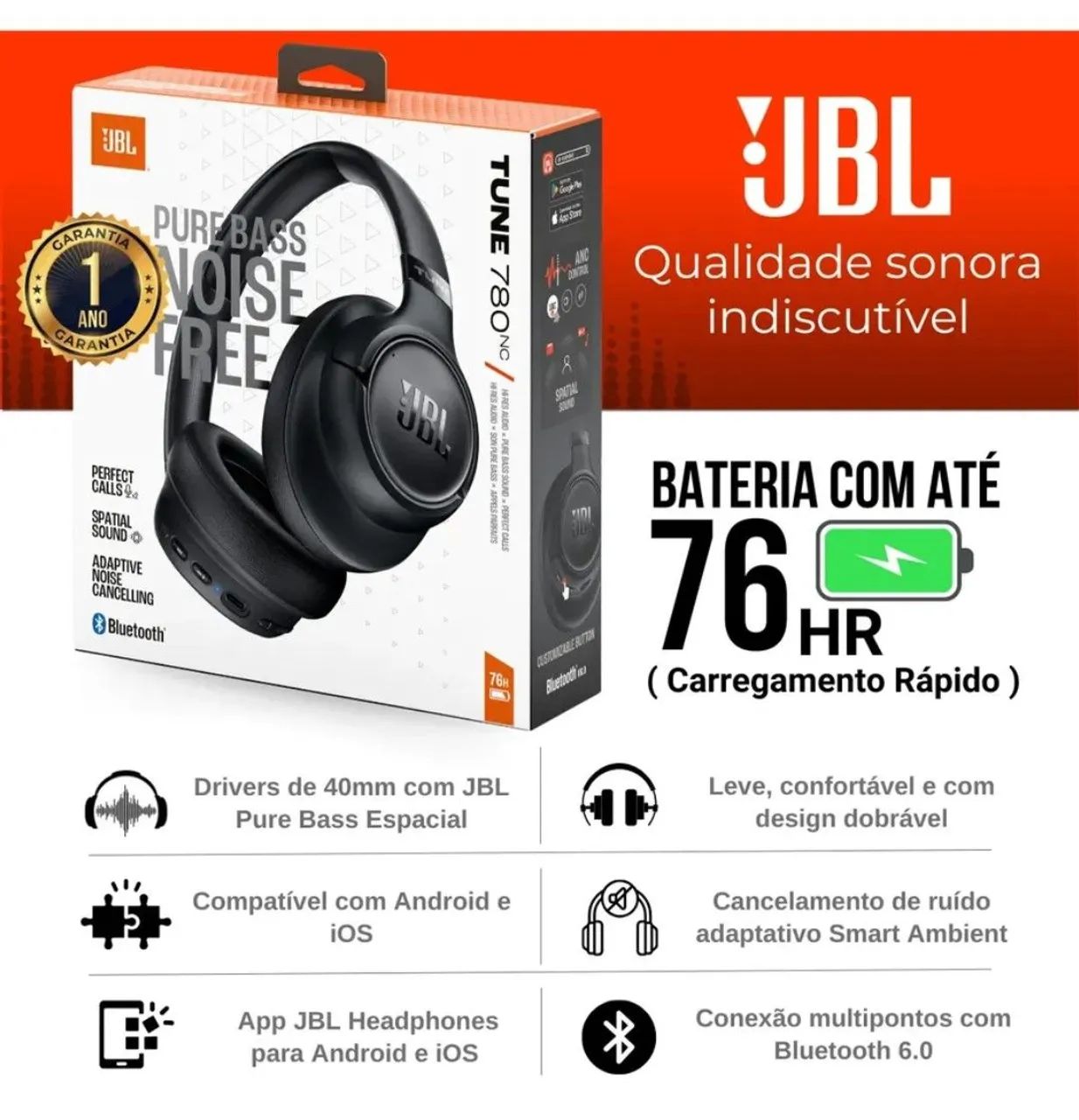 Fone JBL 780 NC - Foto 4