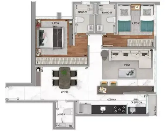 PLANTA 76m²
