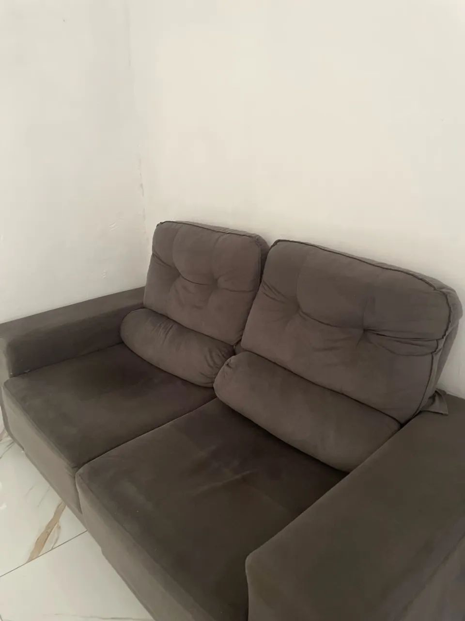 Sofá cama 2 lugares cinza , usado  - Foto 3