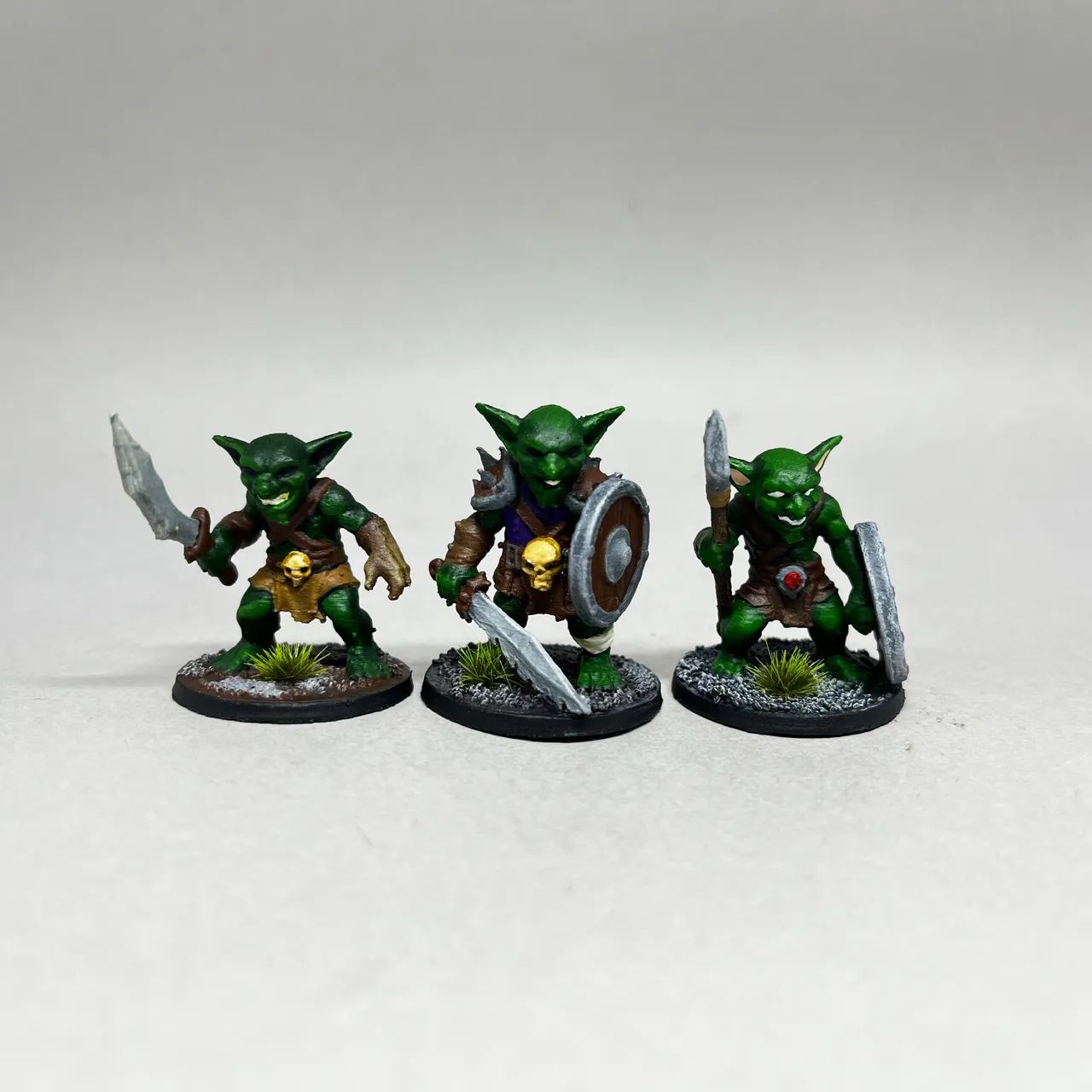 Kit 3 Miniaturas Goblins RPG de Ação Dungeons & Dragons