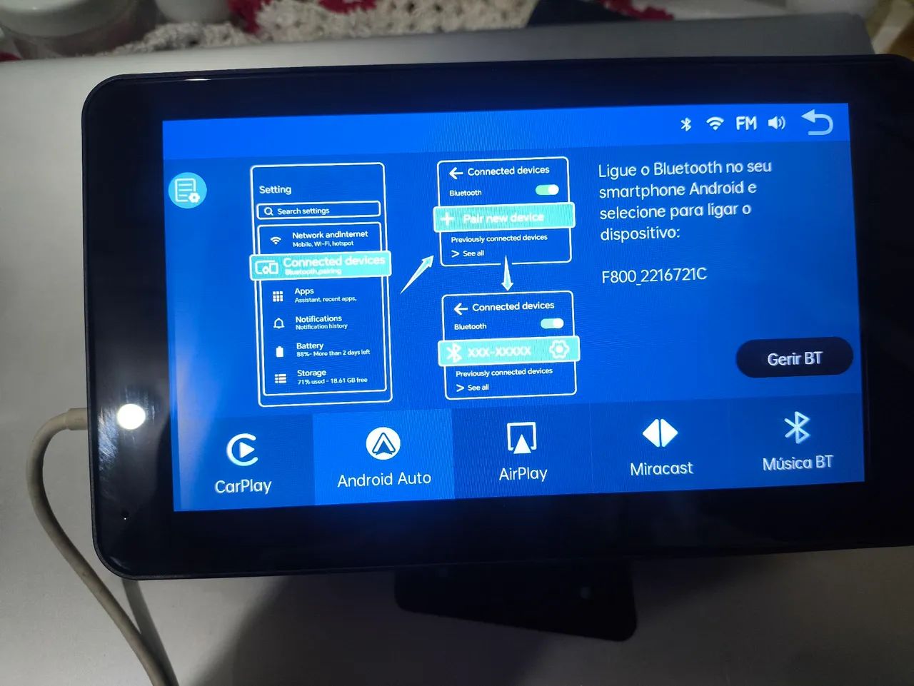Multimídia carplay universal 7 polegadas - Foto 3