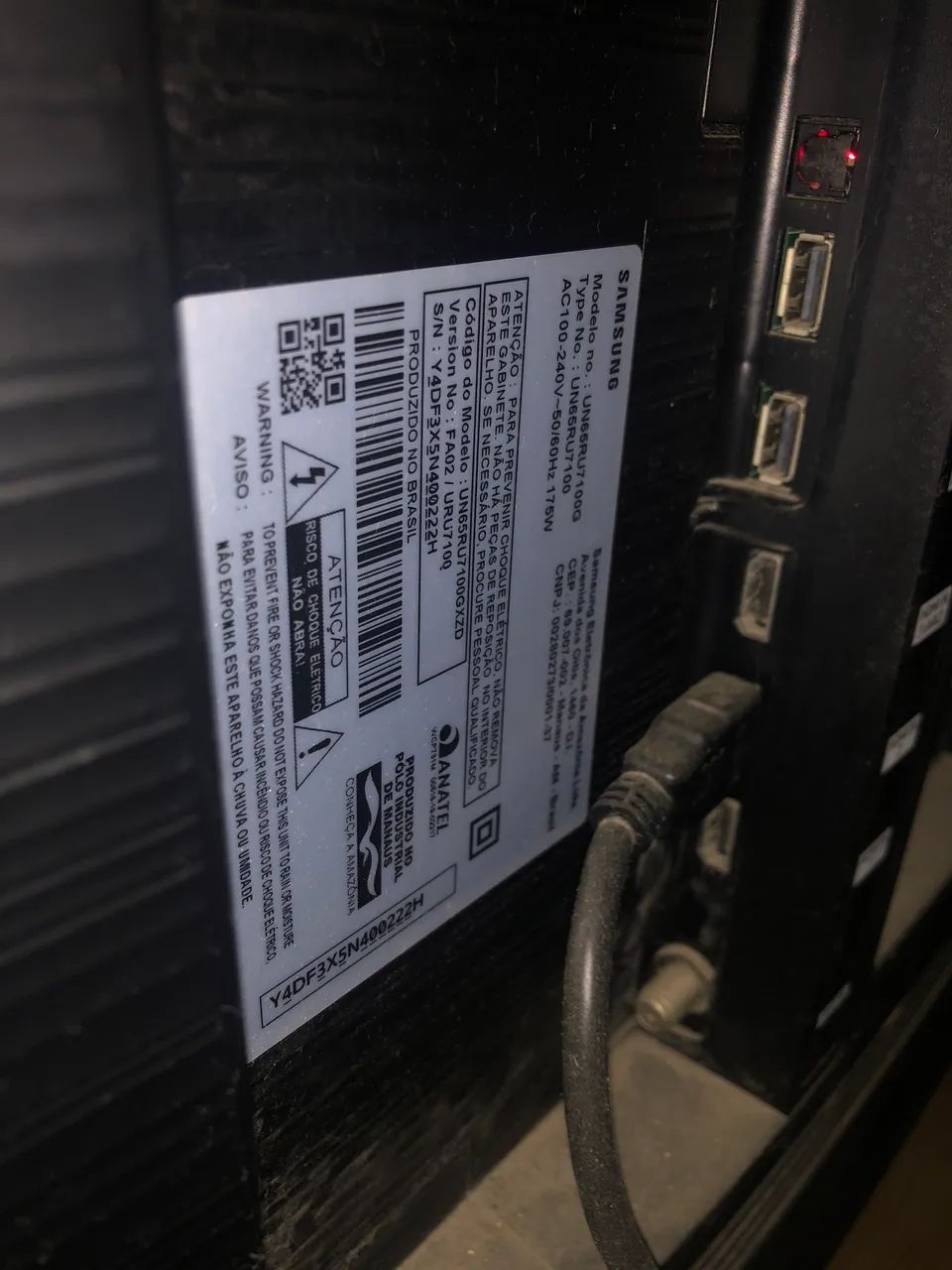 Tv Samsung 65 polegadas com display quebrado  - Foto 2