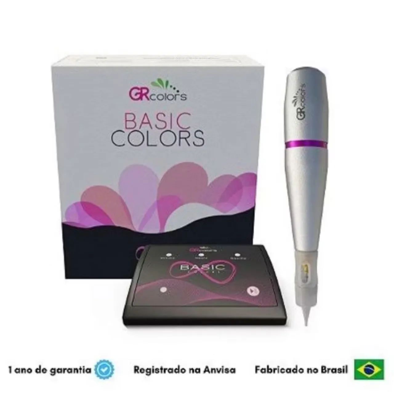 Dermografo Gr Basic Colors para Micropigmentação com ANVISA 