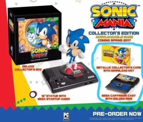 Moeda e card colecionáveis Sonic Mania edição de colecionador  - Foto 3