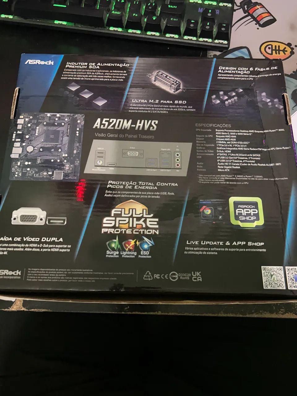 Placa mãe A520M-HVS AM4/DDR4 - Foto 3