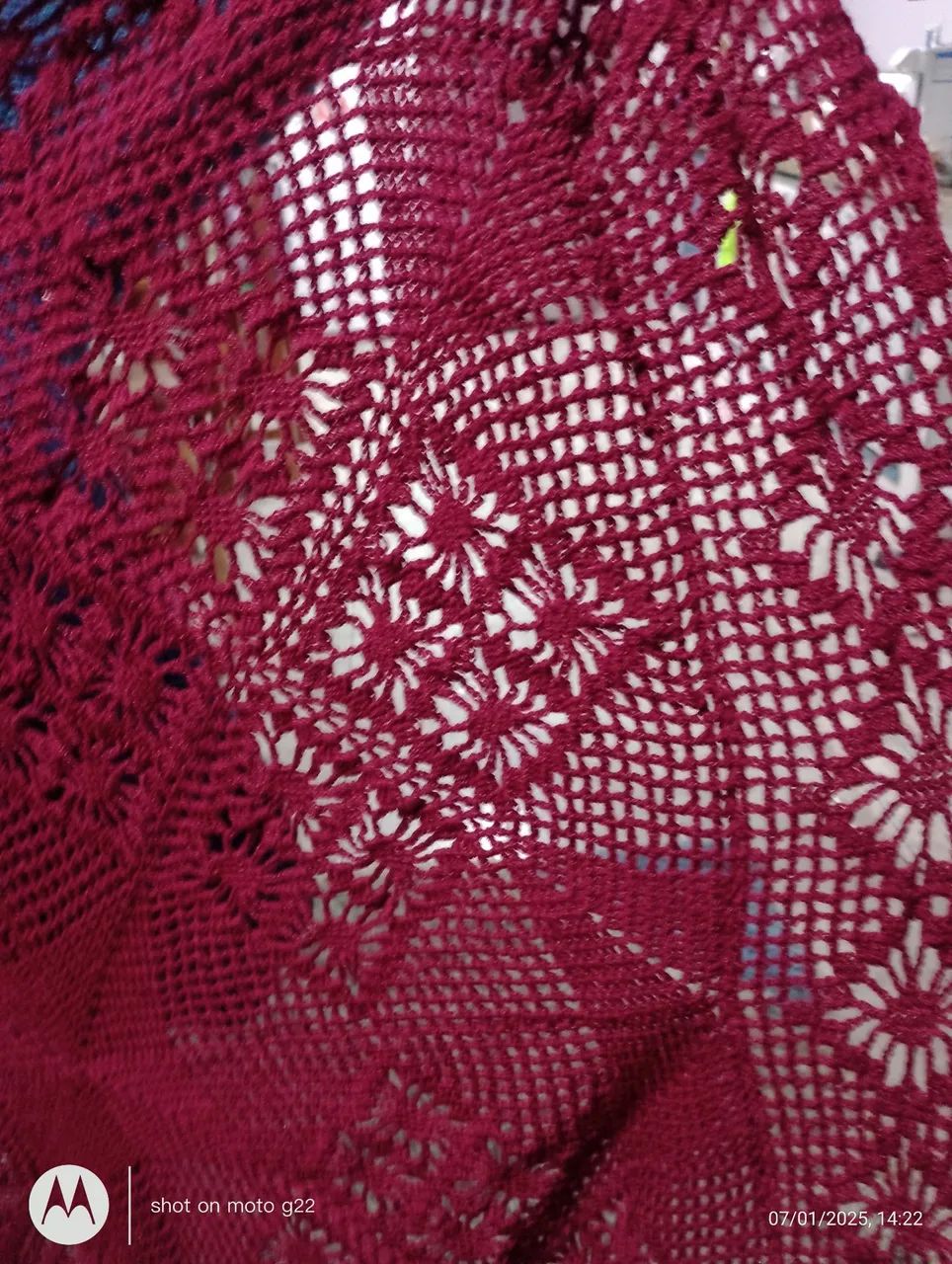 Colcha de crochê feita à mão - Foto 6