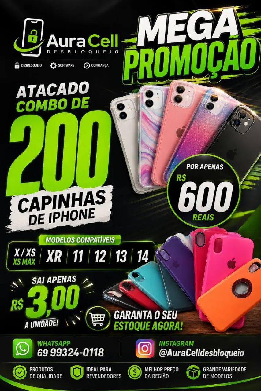 Super promoção combo de capinhas de iphone 