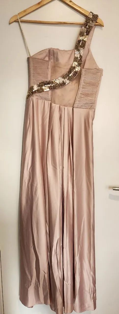 Vestido longo em cetim Victor Dzenk - Foto 3