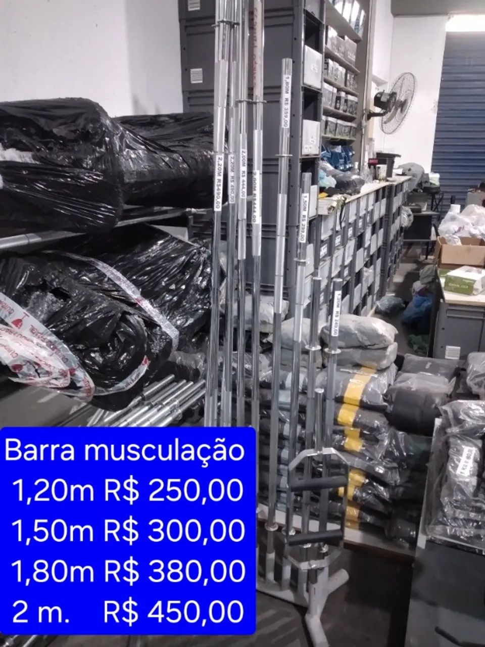 Kit barras puxadores de musculação 