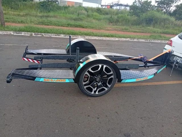 Carretinha pra jet ski nova  A pronta entrega adesivo da car do jet do cliente  - Foto 6