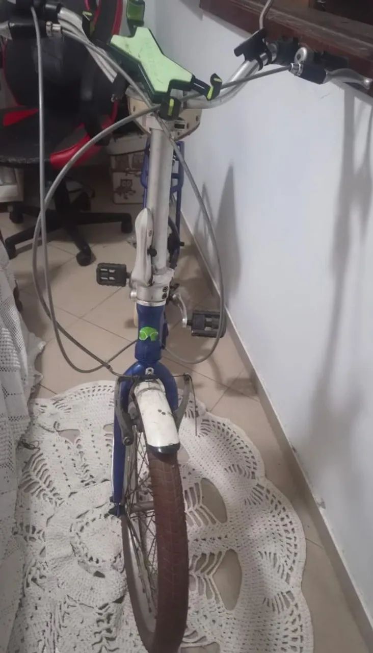 Bicicleta Dobrável Lev azul Aro 20 - Foto 2