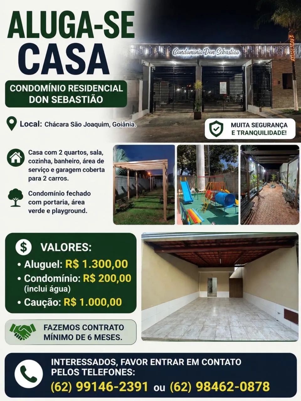 Aluga casa em condomínio fechado 
