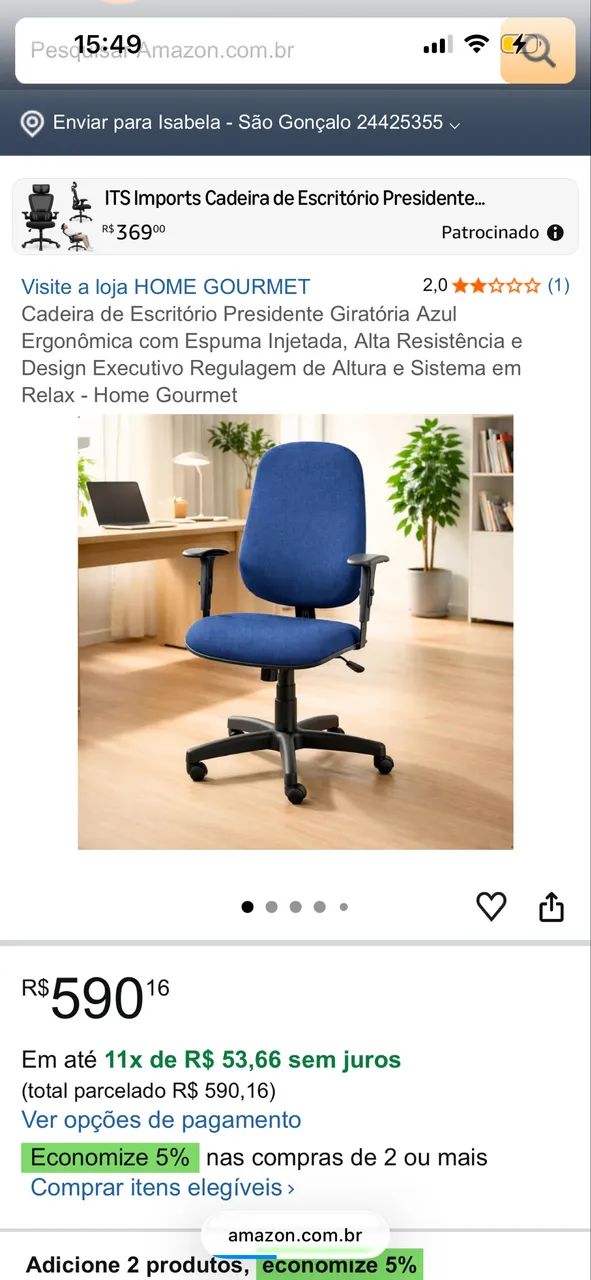 Cadeira de escritório 