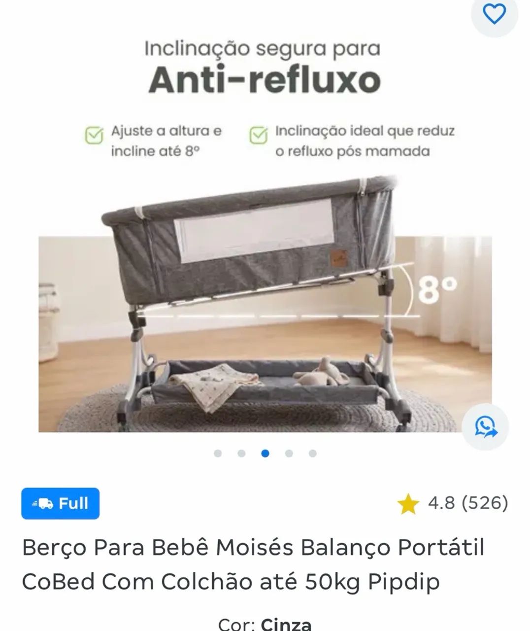 Berço Moisés desmontável  - Foto 3