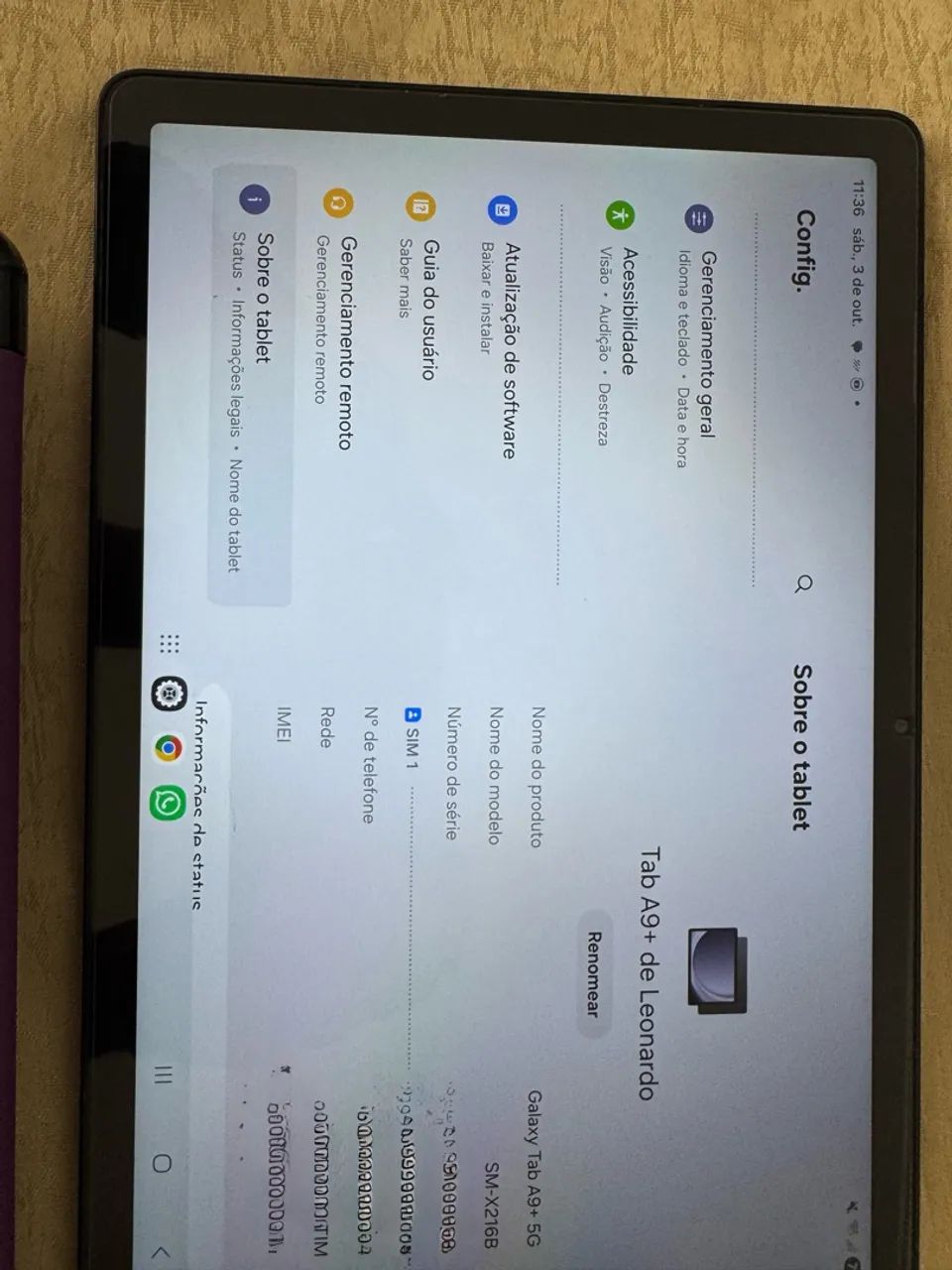 TABLET Galaxy Tab A9+ 5g com chip Nota Fiscal - Foto 5