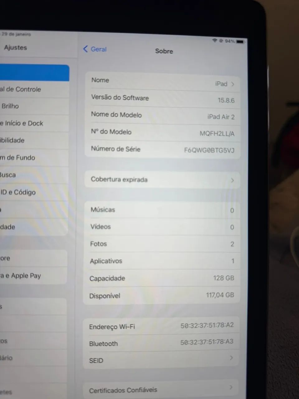 iPad Air 2 - 128GB - iCloud Livre - Foto 2